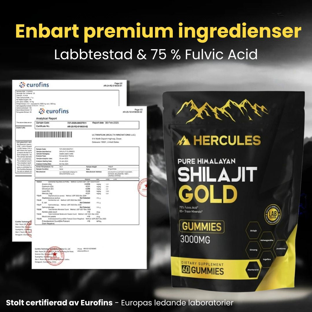 6 i 1 Naturliga Shilajit Gummies