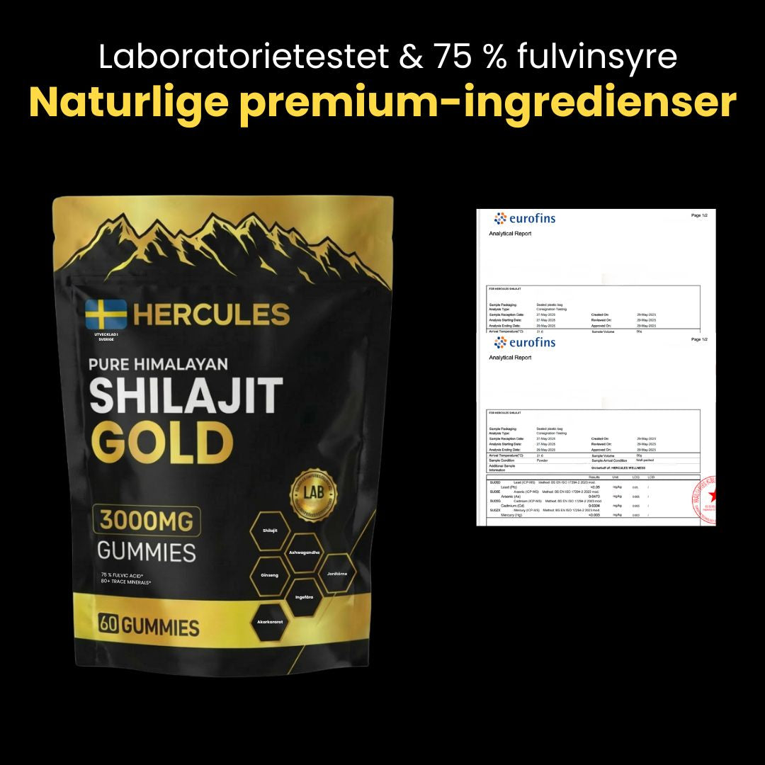 HERCULES 6 i 1 Naturlige Shilajit Gummies