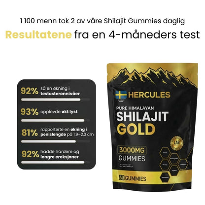 HERCULES 6 i 1 Naturlige Shilajit Gummies