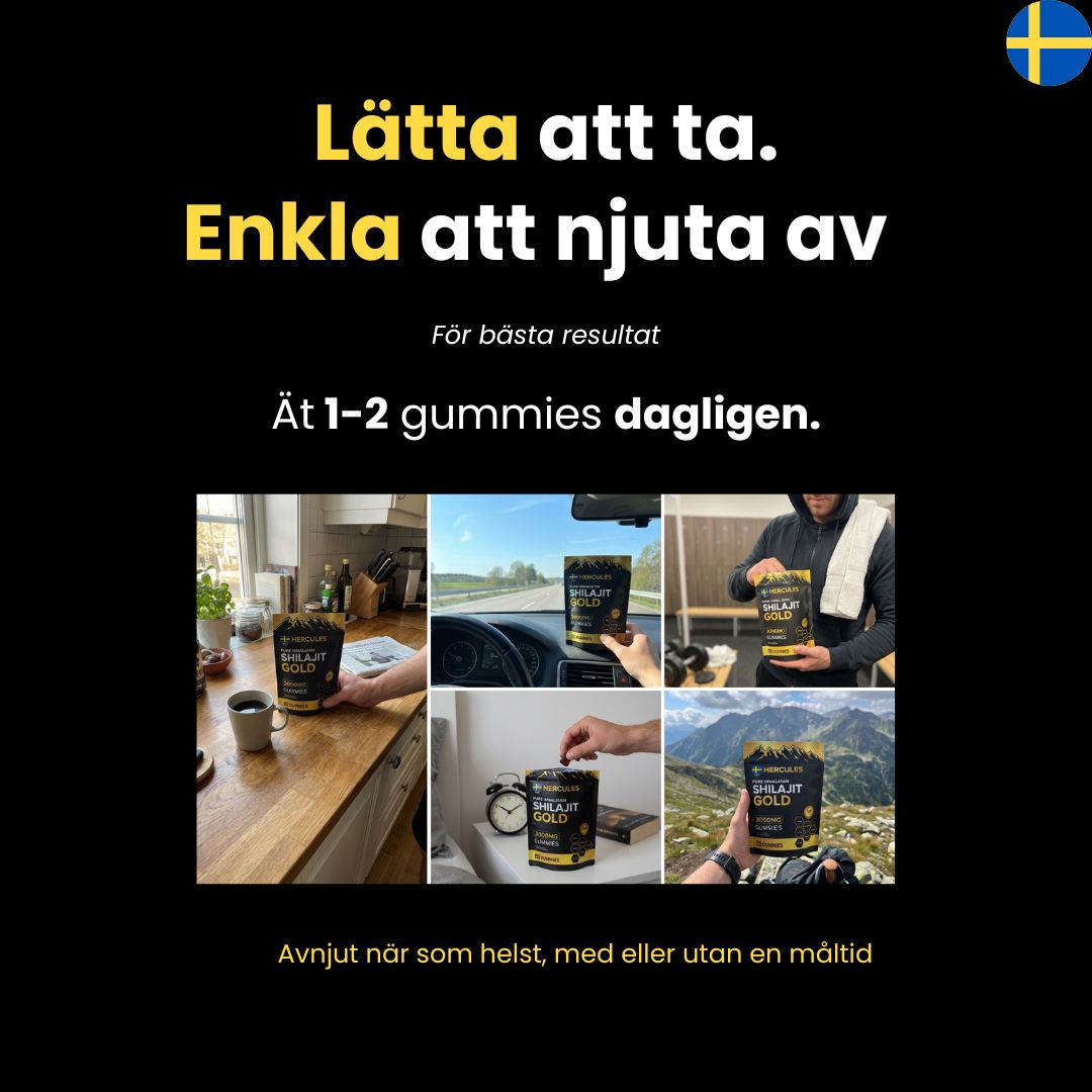 HERCULES 6 i 1 Naturliga Shilajit Gummies
