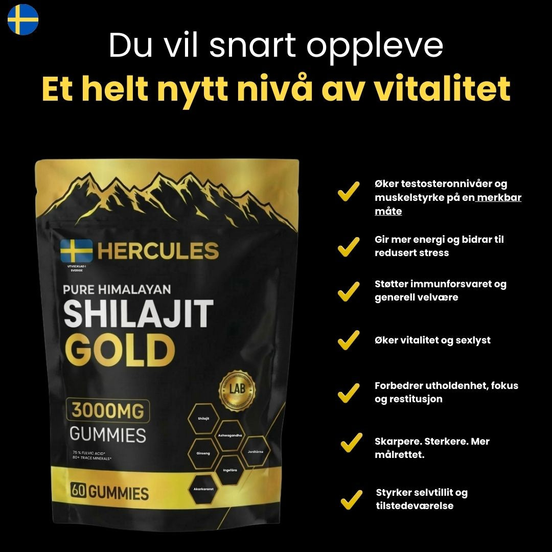 HERCULES 6 i 1 Naturlige Shilajit Gummies